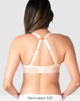 Ambition T-Shirt Nursing Bra Shell Pink - Back Cross View - Maternity Nursing Bra - Hotmilk Lingerie