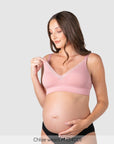 Caress FlexFit Nursing Bra Petal Pink - Nursing Clip Detail - Bamboo Maternity Bra Easy Access Clip - Hotmilk Lingerie