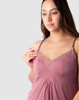 HOTMILK UK MATERNITY DREAM NIGHTIE ANTIQUE ROSE - REGULAR