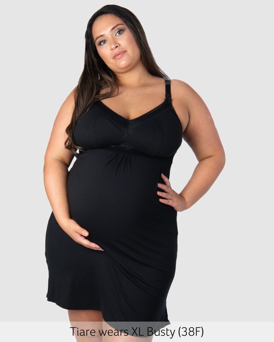 Dream Nightie Black Multifit Busty - Hotmilk Lingerie