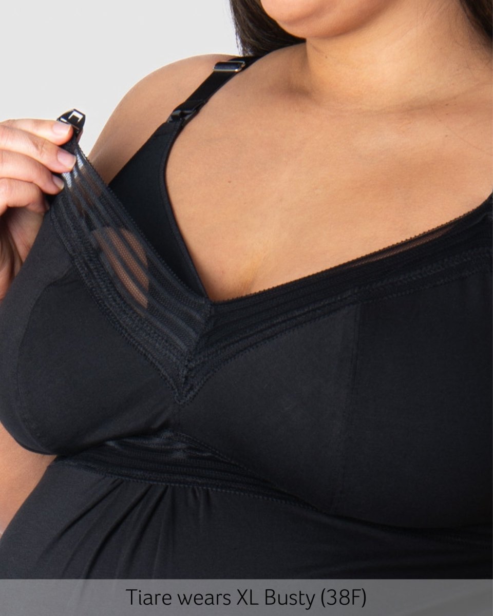 Dream Nightie Black Multifit Busty - Hotmilk Lingerie