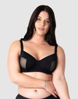 ENLIGHTEN BLACK NURSING BRA - FLEXI UNDERWIRE