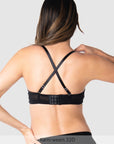 Forever Yours T-Shirt Nursing Bra Black - Back Cross View - Maternity & Breastfeeding Bra - Hotmilk Lingerie
