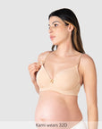 Forever Yours T-Shirt Nursing Bra Frappe - Nursing Clip Detail - Maternity Bra Clip Feature - Hotmilk Lingerie