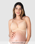 Forever Yours T-Shirt Nursing Bra Frappe - Lifestyle View - Smooth Maternity & Breastfeeding Bra - Hotmilk Lingerie