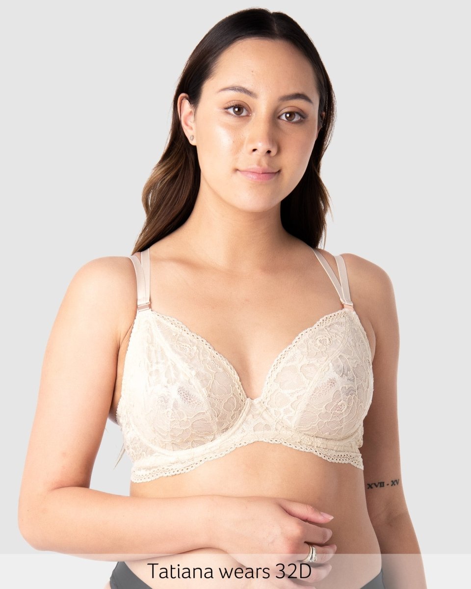 Heroine Plunge Nursing Bra - Sand - Hotmilk Lingerie