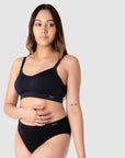 HOTMILK UK MY NECESSITY BLACK MULTIFIT REGULAR CUP NURSING MATERNITY BRA - WIREFREE