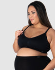 HOTMILK UK MY NECESSITY BLACK MULTIFIT FULL CUP - WIREFREE MATERNITY AND NURSING BRA