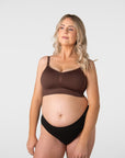 My Necessity 2.0 FlexFit Nursing Bra Chocolate Busty - Alt View - Seamless Maternity Bra for Larger Busts - Hotmilk Lingerie