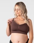 My Necessity 2.0 FlexFit Nursing Bra Chocolate Busty - Crop View - Seamless Maternity Bra Larger Busts - Hotmilk Lingerie
