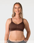 My Necessity 2.0 FlexFit Nursing Bra Chocolate - Front View - Seamless Maternity & Breastfeeding Bra - Hotmilk Lingerie