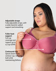 OBSESSION ROSE CONTOUR NURSING BRA - FLEXI UNDERWIRE