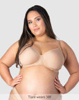 Obsession T-Shirt Nursing Bra Cashmere - Lifestyle View - Maternity & Breastfeeding Bra Larger Busts - Hotmilk Lingerie