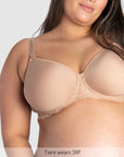 Obsession T-Shirt Nursing Bra Cashmere - Crop View - Maternity & Breastfeeding Bra Larger Busts - Hotmilk Lingerie