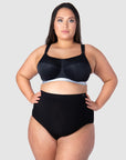 HOTMILK UK REACTIVATE SPORTS BLACK NURSING MATERNITY BRA - FLEXI UNDERWIRE