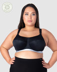 HOTMILK UK REACTIVATE SPORTS BLACK NURSING MATERNITY BRA - FLEXI UNDERWIRE