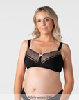 Show Off Full Cup Nursing Bra Black - Front View - Maternity Bra for Larger Busts - Hotmilk Lingerie