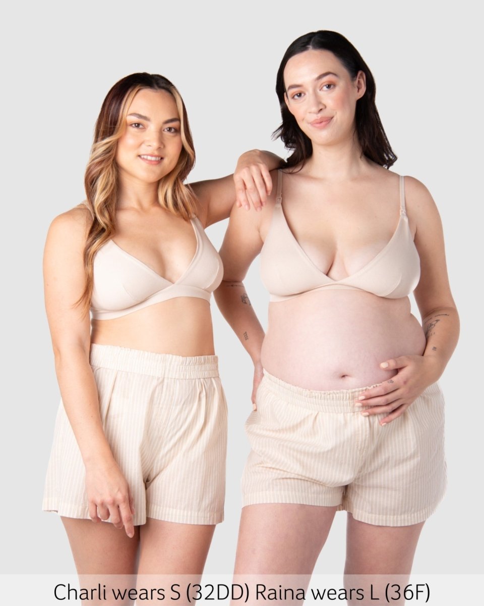 Solace Triangle Nursing Bra - Oat - Hotmilk Lingerie