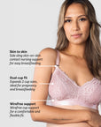 WARRIOR SOFT CUP BLUSH MULTIFIT NURSING BRA - WIREFREE