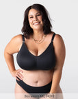 My Everyday FlexFit Nursing Bra Black Busty - Front View - Seamless Maternity Bra for Larger Busts - Hotmilk Lingerie