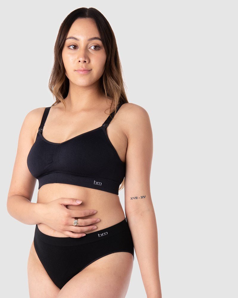 My Necessity Wirefree Nursing Bra - Black - Hotmilk Lingerie