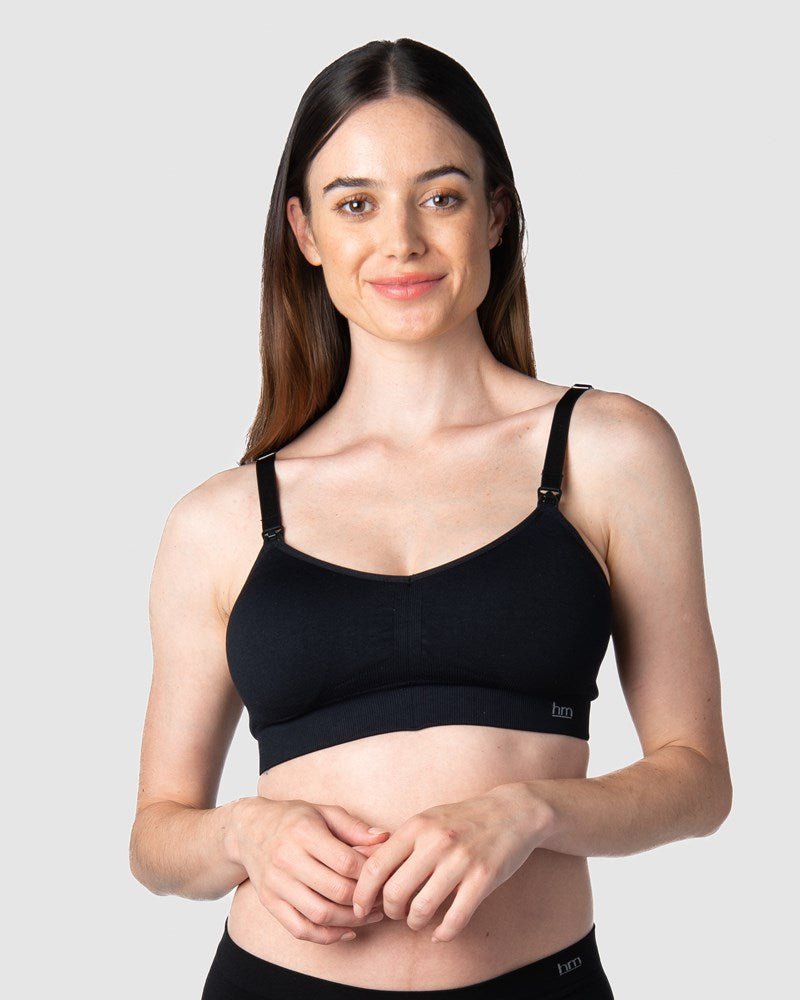 My Necessity Wirefree Nursing Bra - Black - Hotmilk Lingerie
