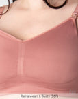 My Necessity 2.0 FlexFit Nursing Bra Sunrise Busty - Crop View - Seamless Maternity Bra Larger Busts - Hotmilk Lingerie