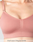 My Necessity 2.0 FlexFit Nursing Bra Sunrise - Crop View - Seamless Maternity & Breastfeeding Bra - Hotmilk Lingerie