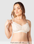 Warrior 2.0 FlexFit Nursing Bra Ivory - Nursing Clip Detail - Wirefree Maternity Bra Easy Access Clip - Hotmilk Lingerie