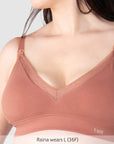 Caress FlexFit Nursing Bra Sienna Busty - Crop View - Bamboo Maternity Bra Larger Busts - Hotmilk Lingerie