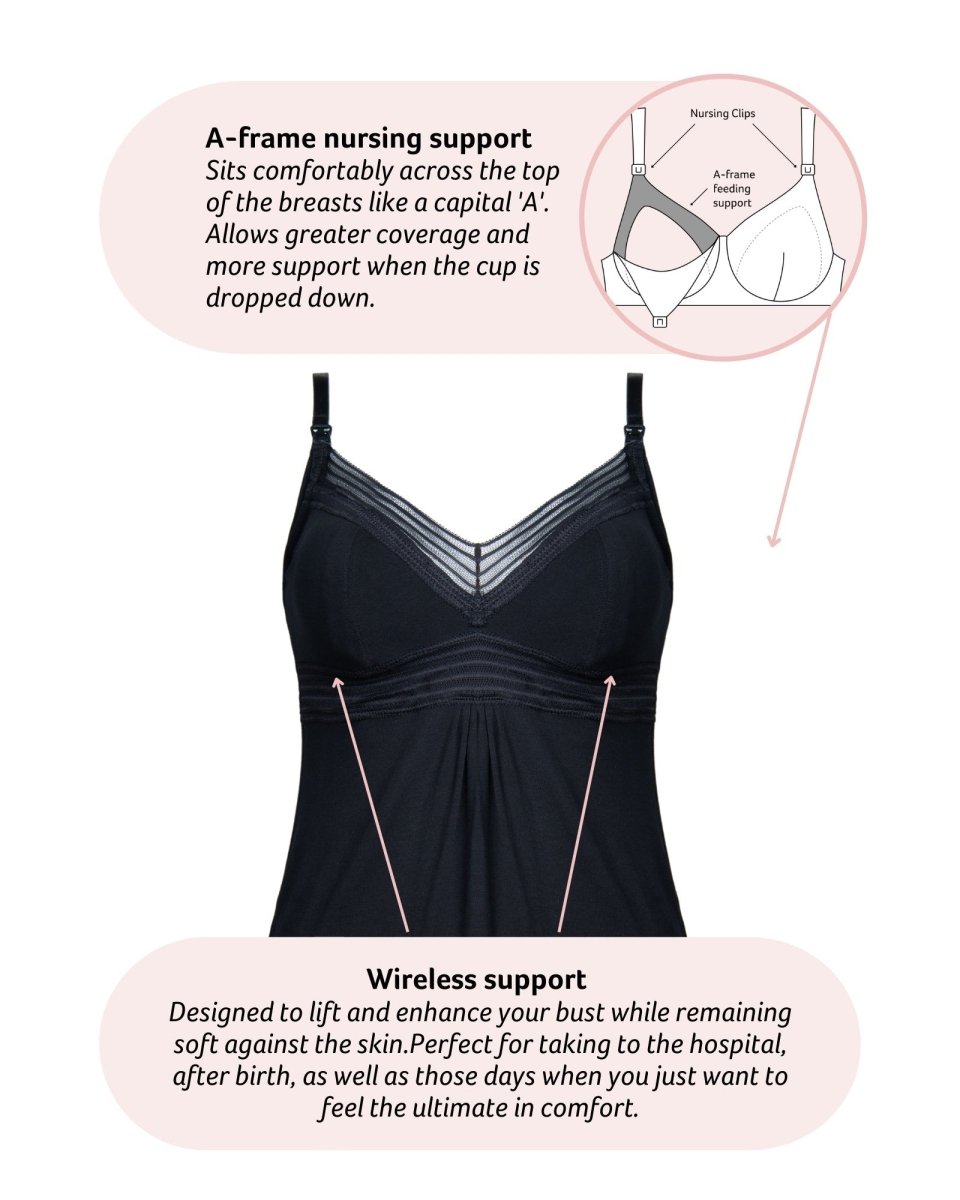 Dream Nightie Black Multifit Busty - Hotmilk Lingerie