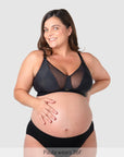 Flawless Full Cup Plunge Nursing Bra Black - Main View - Maternity Bra for Larger Busts - Hotmilk Lingerie
