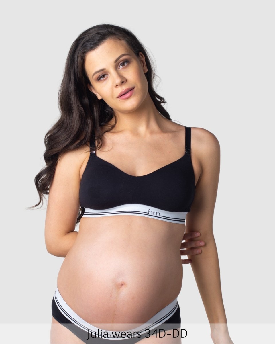 Icon Cotton Nursing Bra - Black - Hotmilk Lingerie