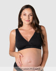 My Comfort FlexFit Bra Black - Alt Front View - Seamless Maternity & Breastfeeding Bra - Hotmilk Lingerie