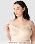 My Everyday FlexFit Nursing Bra Latte Busty - Nursing Clip Detail - Seamless Maternity Bra Easy Access Clip - Hotmilk Lingerie