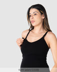 My Necessity FlexFit Nursing Camisole Black - Nursing Clip Detail - Maternity Cami Easy Breastfeeding Access Clip - Hotmilk Lingerie