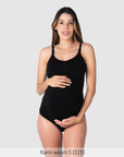 My Necessity FlexFit Nursing Camisole Black - Front View - Maternity Nursing Cami with Built-in Bra - Hotmilk Lingerie