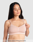 My Necessity 2.0 FlexFit Nursing Bra Ballet Pink - Nursing Clip Detail - Seamless Maternity Bra Easy Access Clip - Hotmilk Lingerie