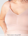 My Necessity 2.0 FlexFit Nursing Bra Ballet Pink Busty - Crop View - Seamless Maternity Bra Larger Busts - Hotmilk Lingerie