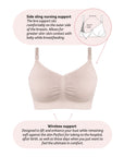 My Necessity 2.0 FlexFit Nursing Bra Ballet Pink - Technical Features - Seamless Maternity Breastfeeding Bra Features - Hotmilk Lingerie