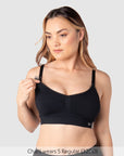 My Necessity 2.0 FlexFit Nursing Bra Black - Nursing Clip Detail - Seamless Maternity Bra Easy Access Clip - Hotmilk Lingerie
