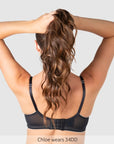Show Off Full Cup Nursing Bra Black - Back View - Maternity Bra for Larger Busts - Hotmilk Lingerie