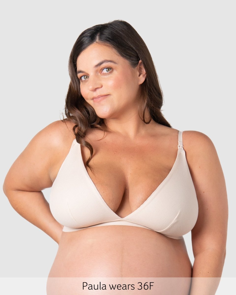 Solace Triangle Nursing Bra - Oat - Hotmilk Lingerie