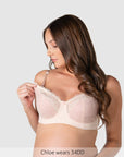 Temptation Full Cup Nursing Bra Powder - Nursing Clip Detail - Maternity Bra Easy Access Clip - Hotmilk Lingerie