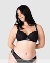 True Luxe Plunge Nursing Bra - Black - Hotmilk Lingerie