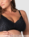 Warrior 2.0 FlexFit Nursing Bra Black - Crop View - Wirefree Maternity Nursing Bra - Hotmilk Lingerie