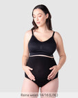 My Necessity Seamless Maternity Brief Black - Alt Full View - Seamless Maternity & Postpartum Underwear - Hotmilk Lingerie