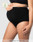 My Necessity Seamless Maternity Brief Black - Front View - Pregnancy Underwear with Belly Support - Hotmilk Lingerie