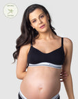 HOTMILK UK ICON COTTON BLACK MULTIFIT NURSING MATERNITY BREASTFEEDING BRA - WIREFREE