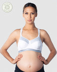 HOTMILK UK REACTIVATE SPORTS WHITE NURSING MATERNITY BRA - FLEXI UNDERWIRE